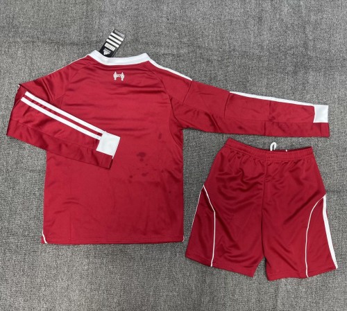 25-26 LIV Home Long Sleeve Kids Soccer Jersey 1:1 Thai Quality(长袖)