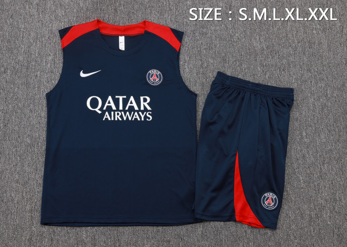 25-26 Paris Saint-Germain High quality Tank Top And Shorts Suit