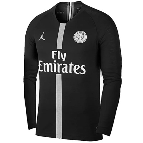 2018-2019 Paris Saint-Germain Paris Jordan Black Long Sleeve Retro Soccer Jersey