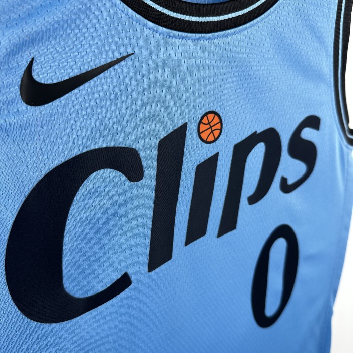 24-25 Clippers WESTBROOK #0 Blue City Edition Top Quality Hot Pressing NBA Jersey