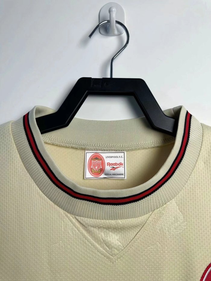 1996-1997 Liverpool Away Long Sleeve Retro Soccer Jersey