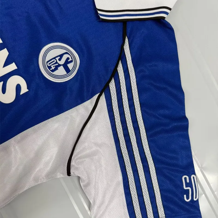 1998-2000 Schalke 04 Home Retro Soccer Jersey