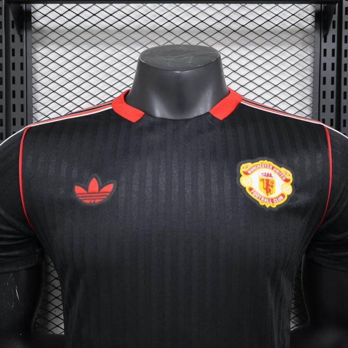 25-26 Manchester United Black Casual Special Edition Player Version Soccer Jersey*带白边