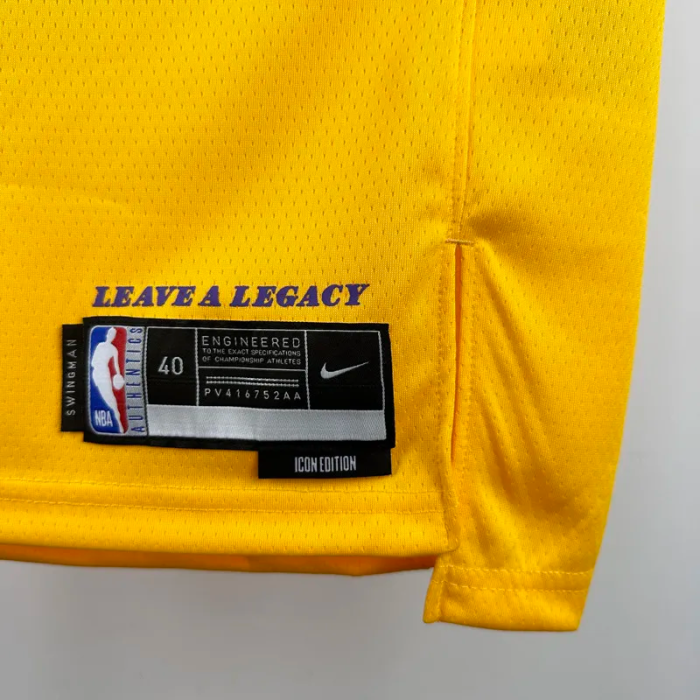 22-23 Lakers JAMES JR. #9 Yellow Top Quality Hot Pressing NBA Jersey