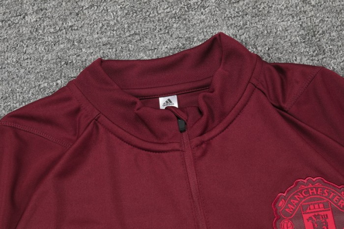 23-24 Manchester United High Quality Half Pull Tracksuit