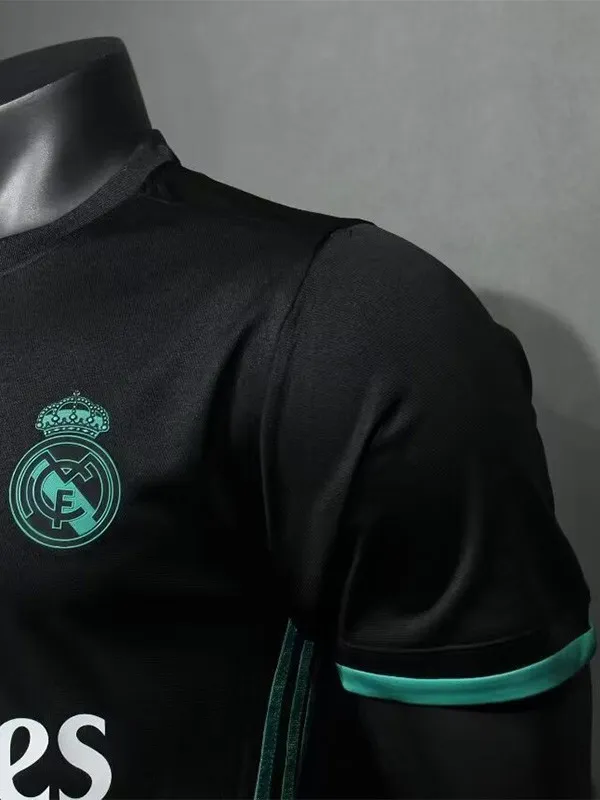 2017-2018 Real Madrid Away Player Version Retro Soccer Jersey