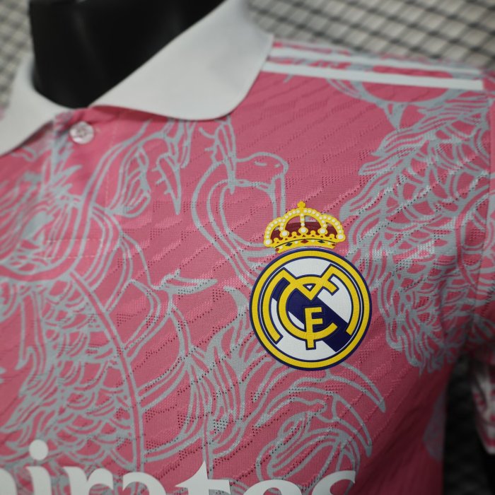 25-26 Real Madrid Pink Special Edition Player Version Soccer Jersey