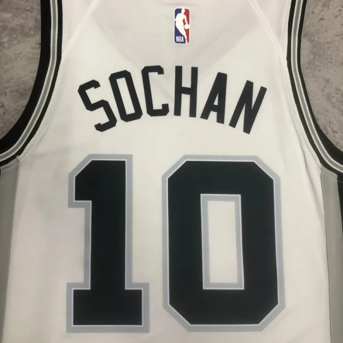 22-23 SA Spurs SOCHAN #10 White Top Quality Hot Pressing NBA Jersey