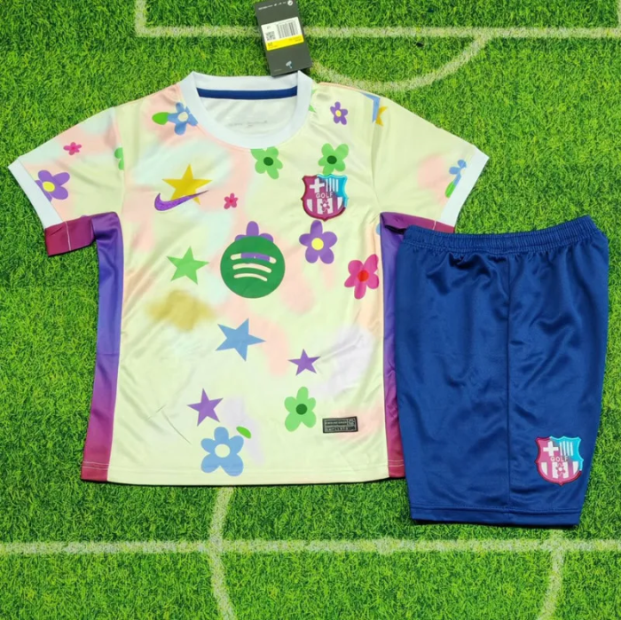 25-26 Barcelona Yellow Special Edition Kids Training (花纹)
