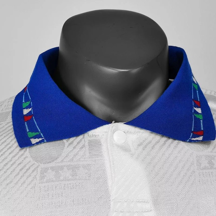 1994 Italy Away White Retro Soccer Jersey