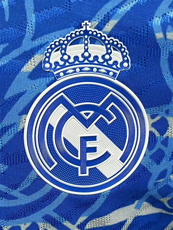 25-26 Real Madrid Blue Special Edition Player Version Training Shirts (翻领龙)