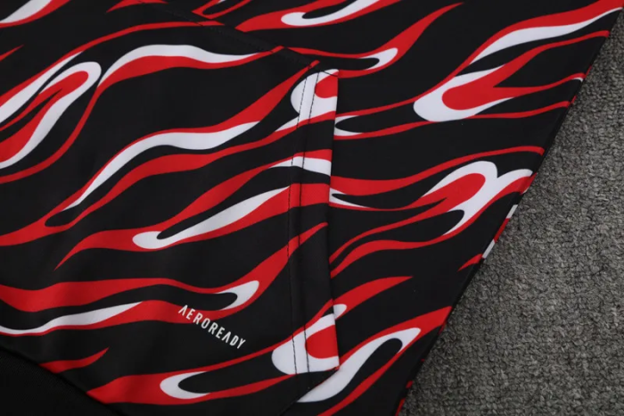 25-26 Manchester United Red Black Hoodie Tracksuit (卫衣套装)