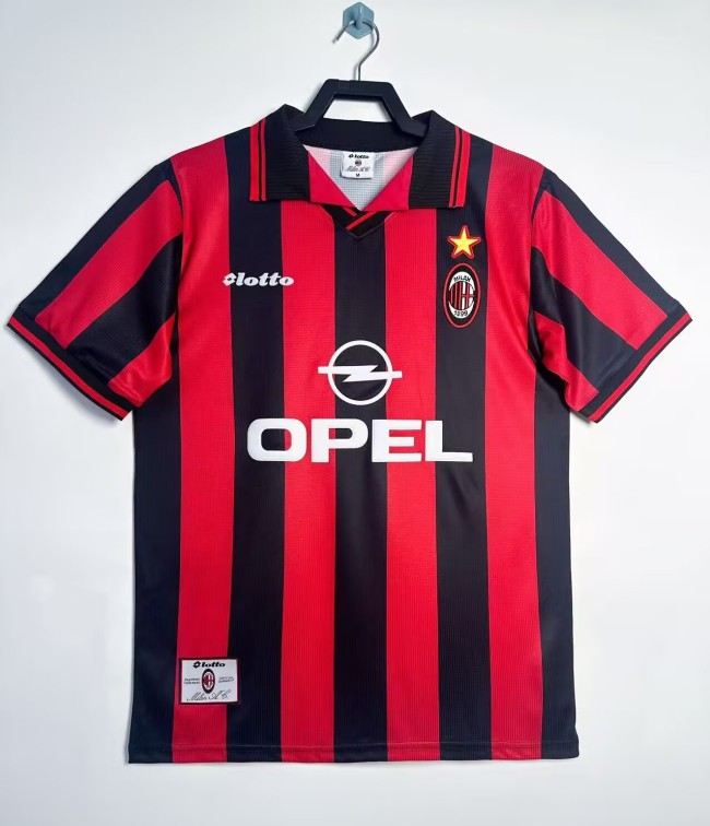 1997-1998 AC Milan Home Retro Soccer Jersey