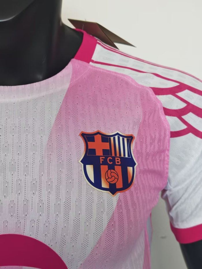 25-26 Barcelona Pink White Concept Edition Player Version Training shirts