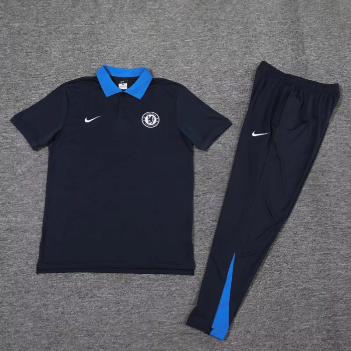 25-26 Chelsea High Quality Polo Tracksuit