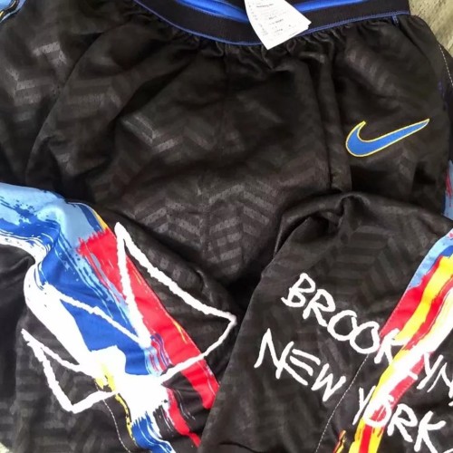 NETS City Version Black Top Quality NBA Pants