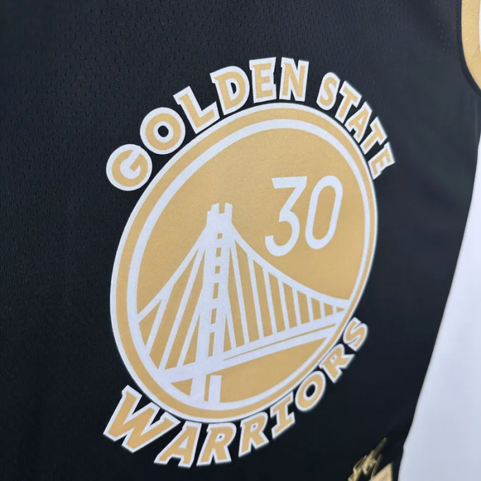 23-24 WARRIORS CURRY #30 Black Glory Edition Top Quality Hot Pressing NBA Jersey