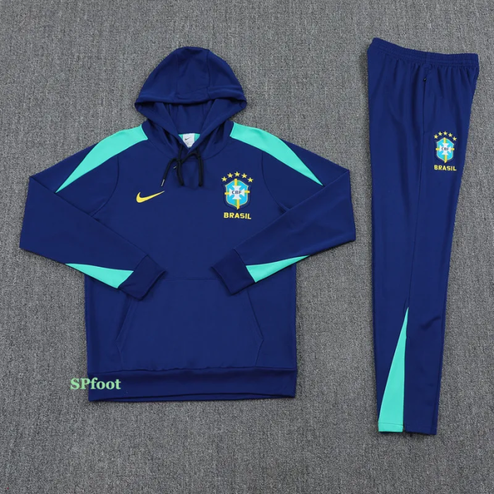 25-26 Brazil Royal blue Hoodie Tracksuit (卫衣套装)