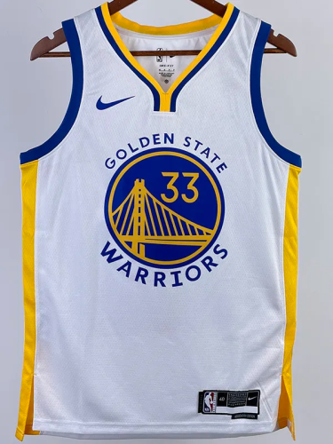 22-23 WARRIORS WISEMAN #33 White Top Quality Hot Pressing NBA Jersey