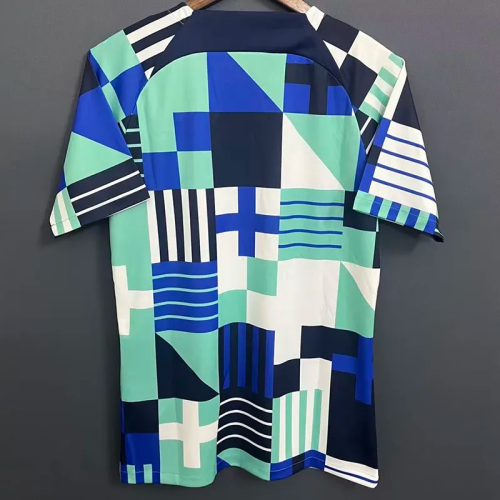 22-23 Portugal Blue White Training Shirts