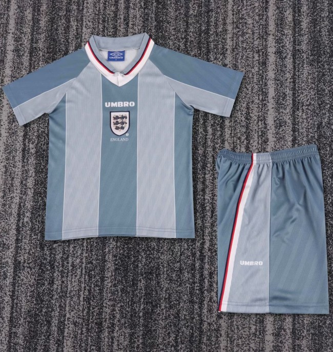 1996 England Away Kids Retro Soccer Jersey