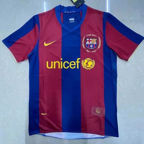 2007-2008 Barcelona Home Retro Soccer Jersey