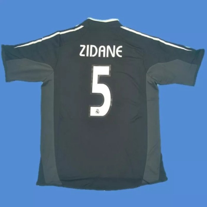 2004-2005 Real Madrid Away Black Retro Soccer Jersey