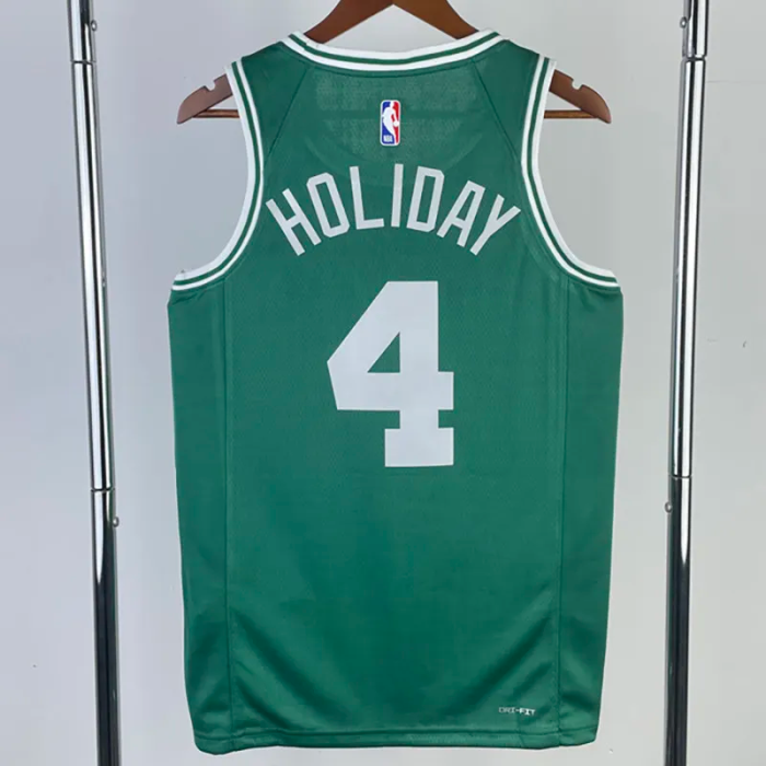22-23 CELTICS HOLIOAY #4 Green Top Quality Hot Pressing NBA Jersey