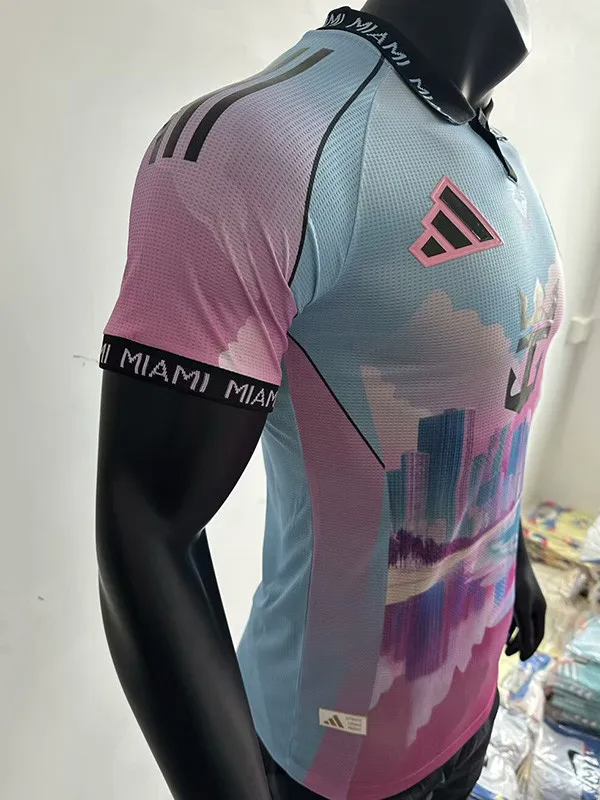 25-26 Inter Miami Pink Blue Special Edition Player Version Soccer Jersey