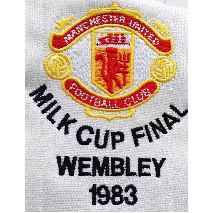 1983 Manchester United Away Long Sleeve Retro Soccer Jersey