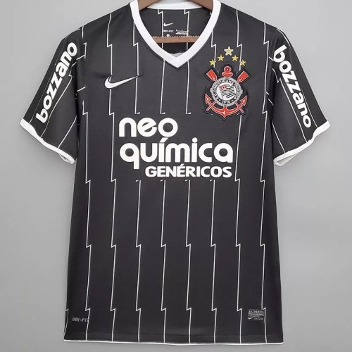 2011-2012 Corinthians Black Retro Soccer Jersey