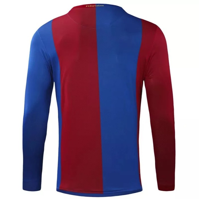 2006-2007 Barcelona Home Long Sleeve Retro Soccer Jersey