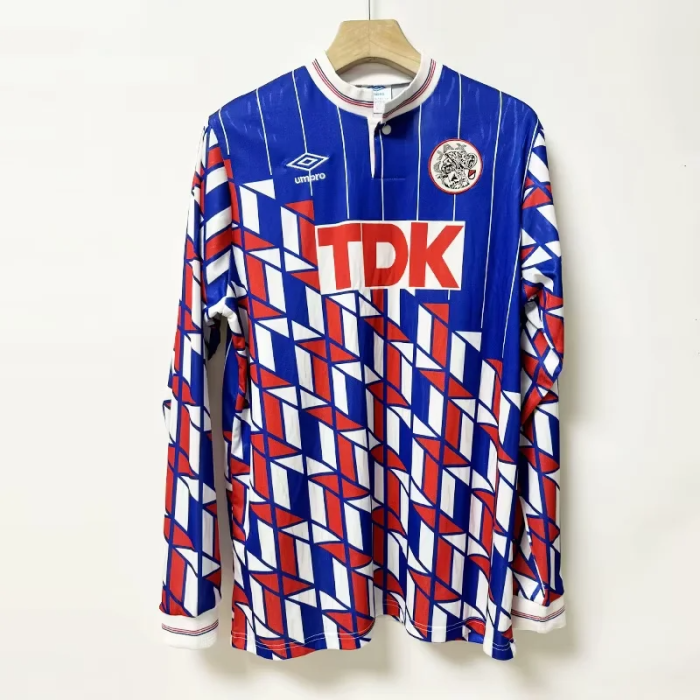 1990 Ajax Away Long Sleeves Retro Soccer Jersey