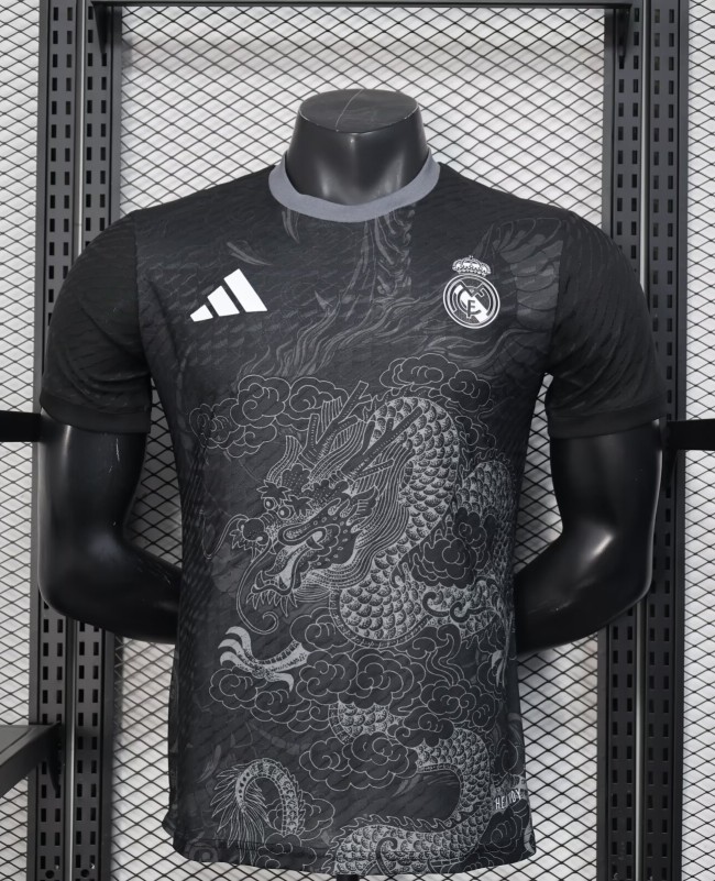 25-26 Real Madrid Black Special Edition Player Version Soccer Jersey