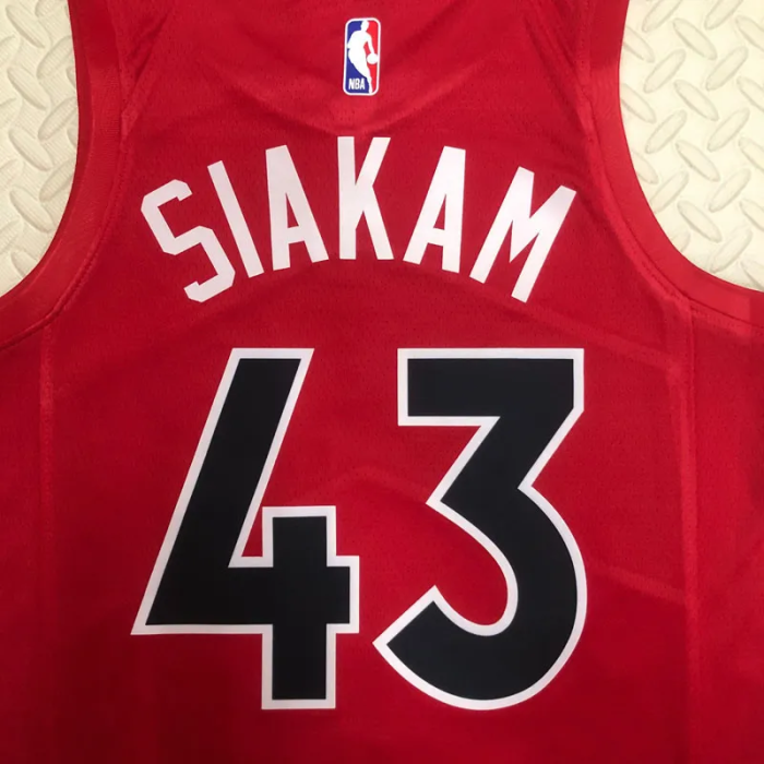 22-23 Raptors SIAKAM #43 Red Top Quality Hot Pressing NBA Jersey