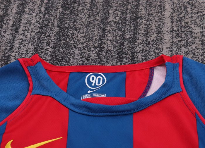 2004-2005 Barcelona Home Retro Kids Soccer Jersey