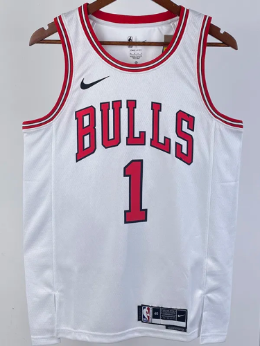 22-23 BULLS ROSE #1 White Top Quality Hot Pressing NBA Jersey