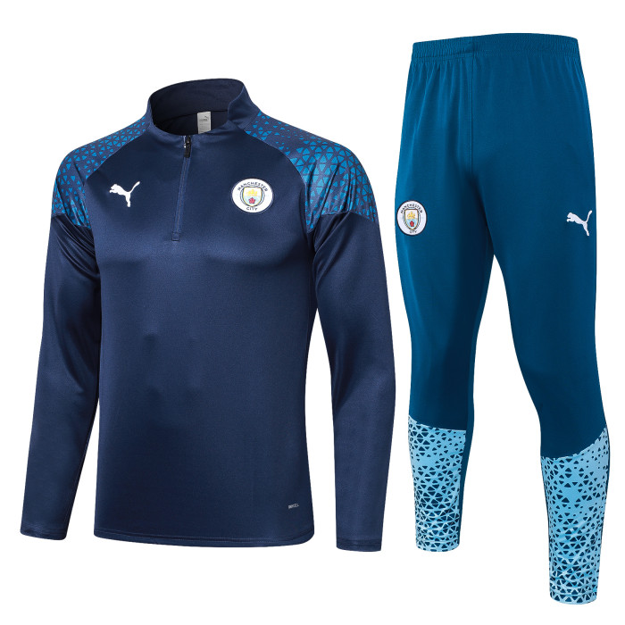 23-24 Manchester City High Quality Half Pull Tracksuit