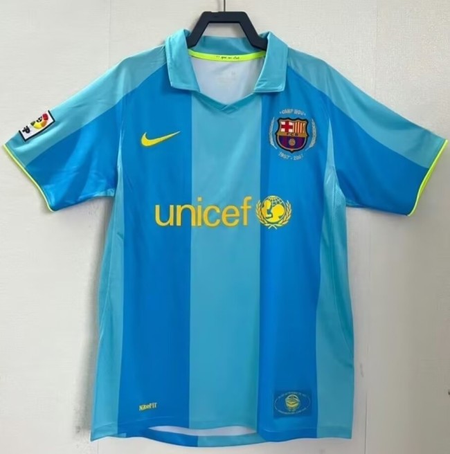 2007-2008 Barcelona Away Retro Soccer Jersey