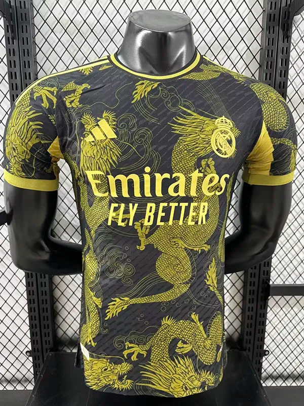 25-26 Real Madrid Black Gold Special Edition Player Version Training Shirts