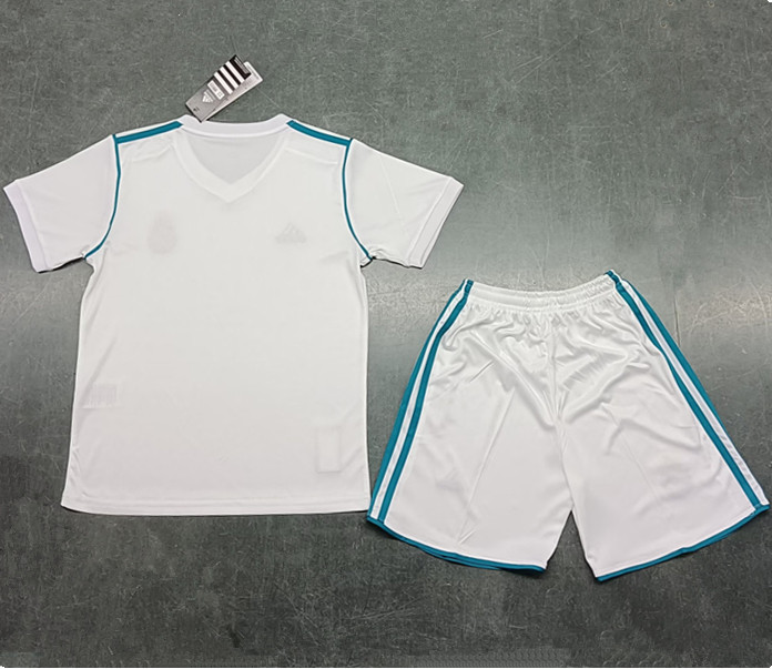 2017-2018 Real Madrid Home Retro Kids Soccer Jersey