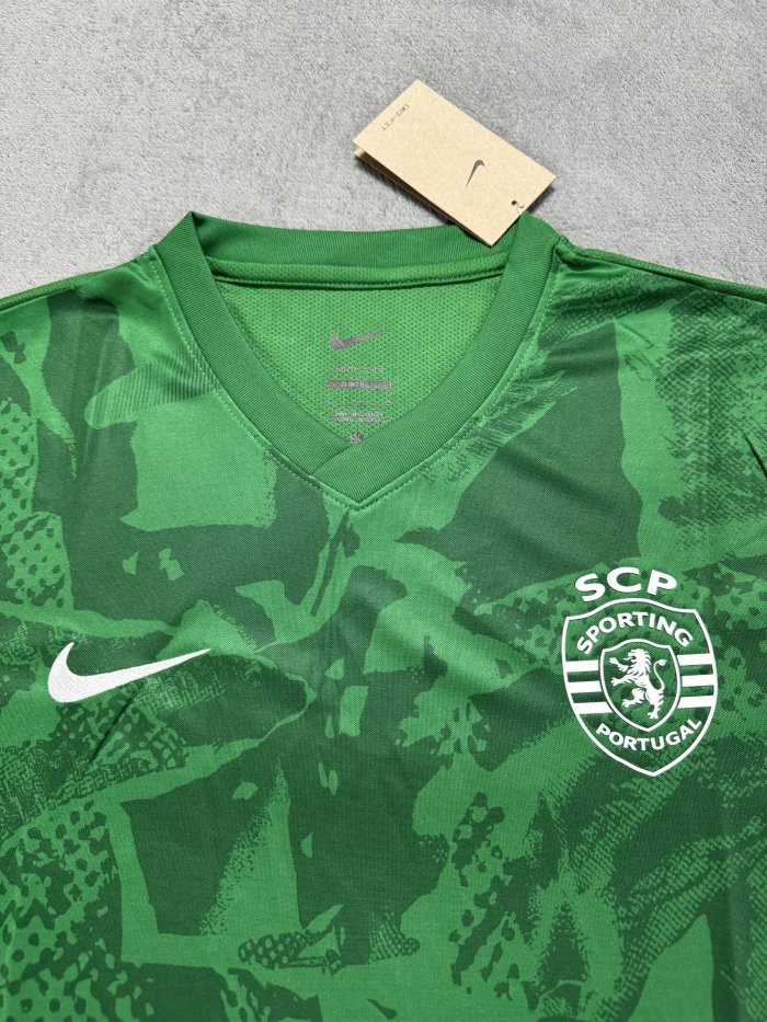 25-26 Sporting Lisbon Green Fans Soccer Jersey 1:1 Thai Quality