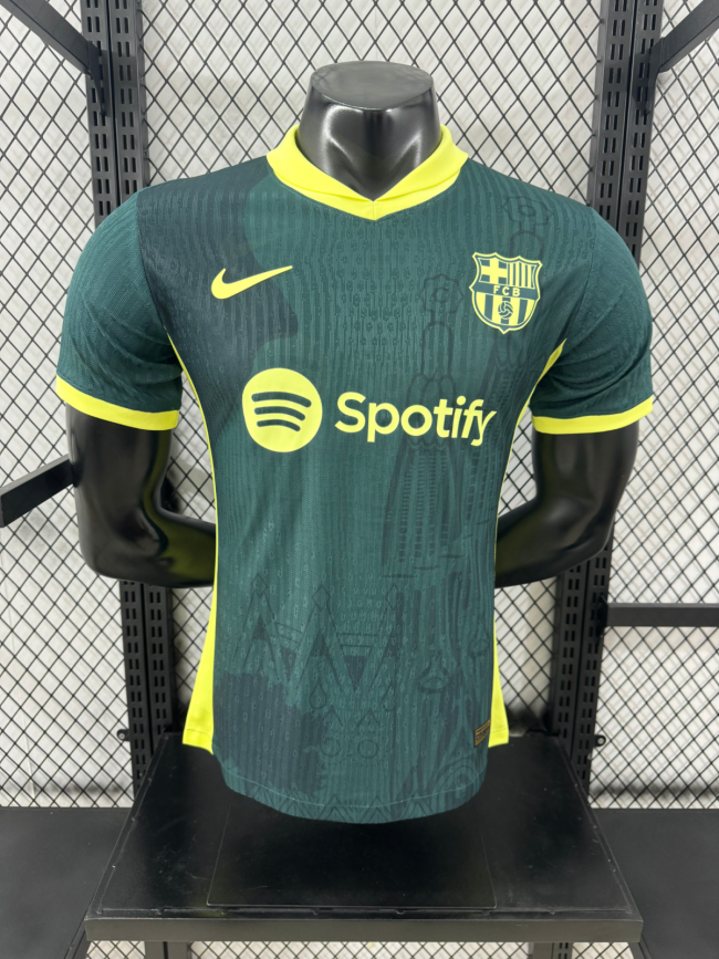 25-26 Barcelona Green Special Edition Player Version Training Shirts