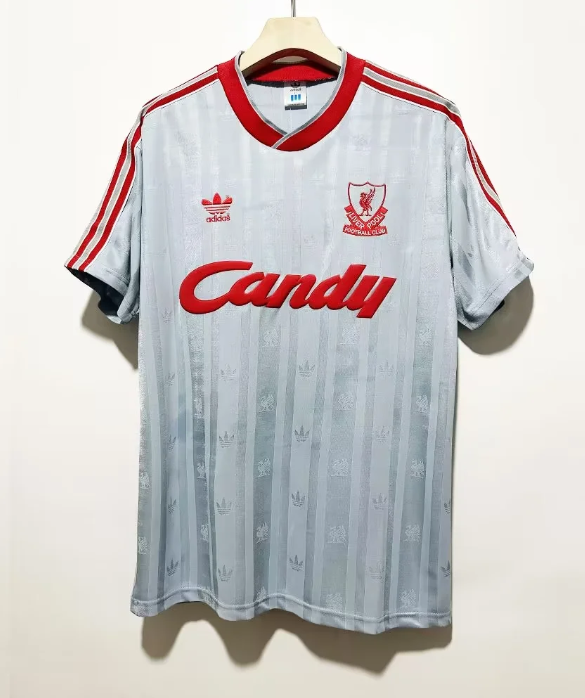 1988-1989 Liverpool Away Player Version Soccer Jersey