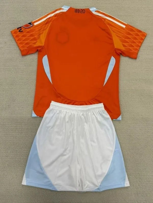 25-26 Houston Dynamo Home Kids Soccer Jersey (带章)