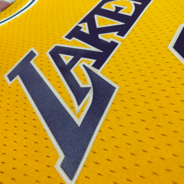 1997 LAKERS BRYANT #8 Yellow Retro Top Quality Hot Pressing NBA Jersey