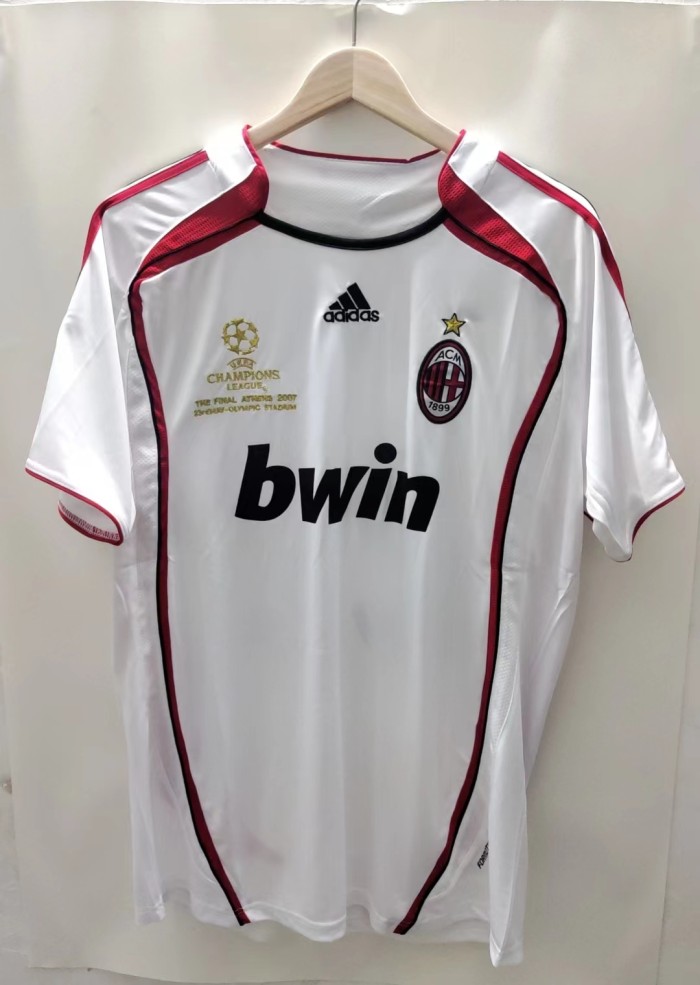 2006-2007 AC Milan Away White Retro Soccer Jersey(带决赛字)