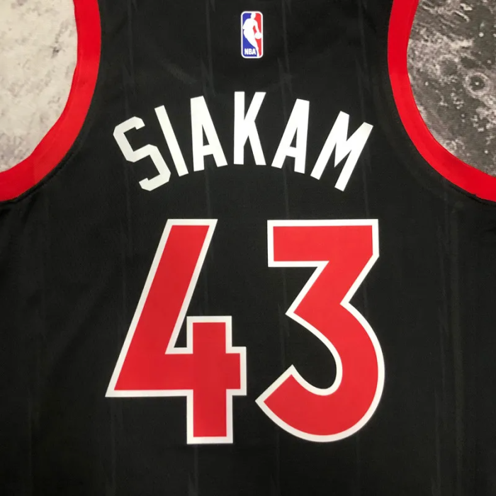 22-23 RAPTORS SIAKAM #43 Black red Top Quality Hot Pressing NBA Jersey (Trapeze Edition)