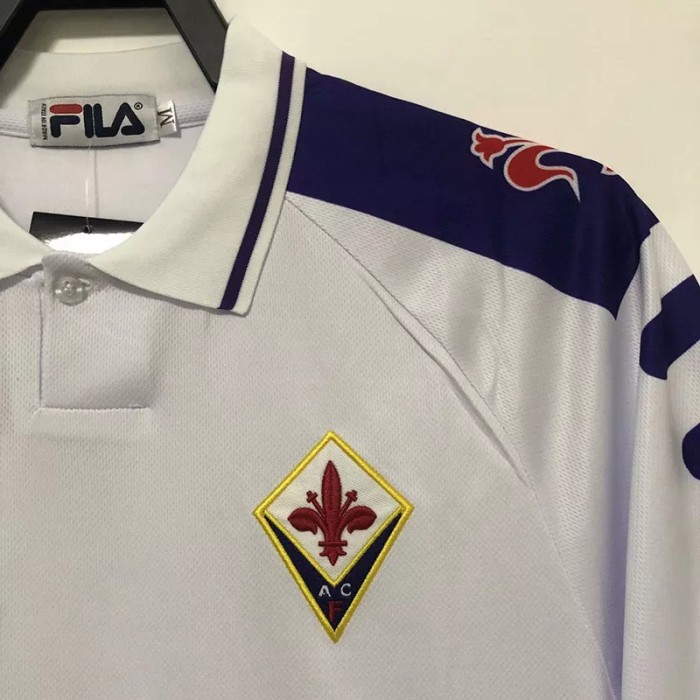 1998 Fiorentina Away White Retro Soccer Jersey