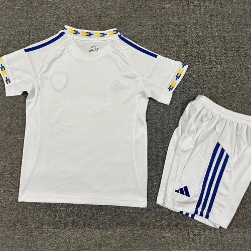 25-26 Leeds United Home Kids Soccer Jersey